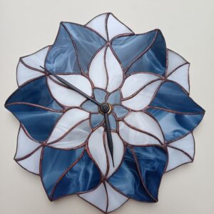 Kék leveles falióra