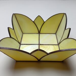 Tiffany dísztál, gyertyatartó